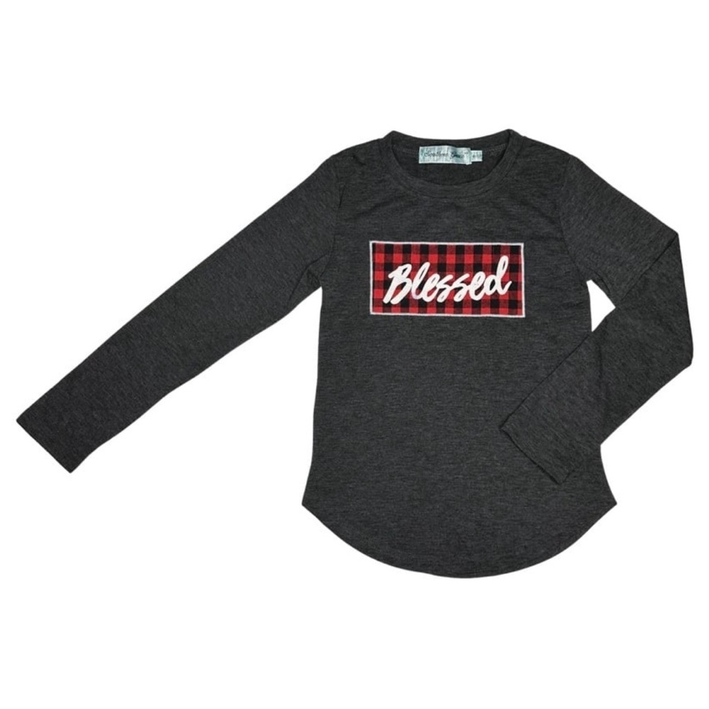 Southern Grace Buffalo Plaid Blessed Top